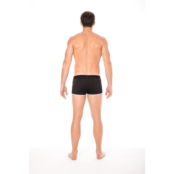 Mini-Pants noir échancré avec zip 